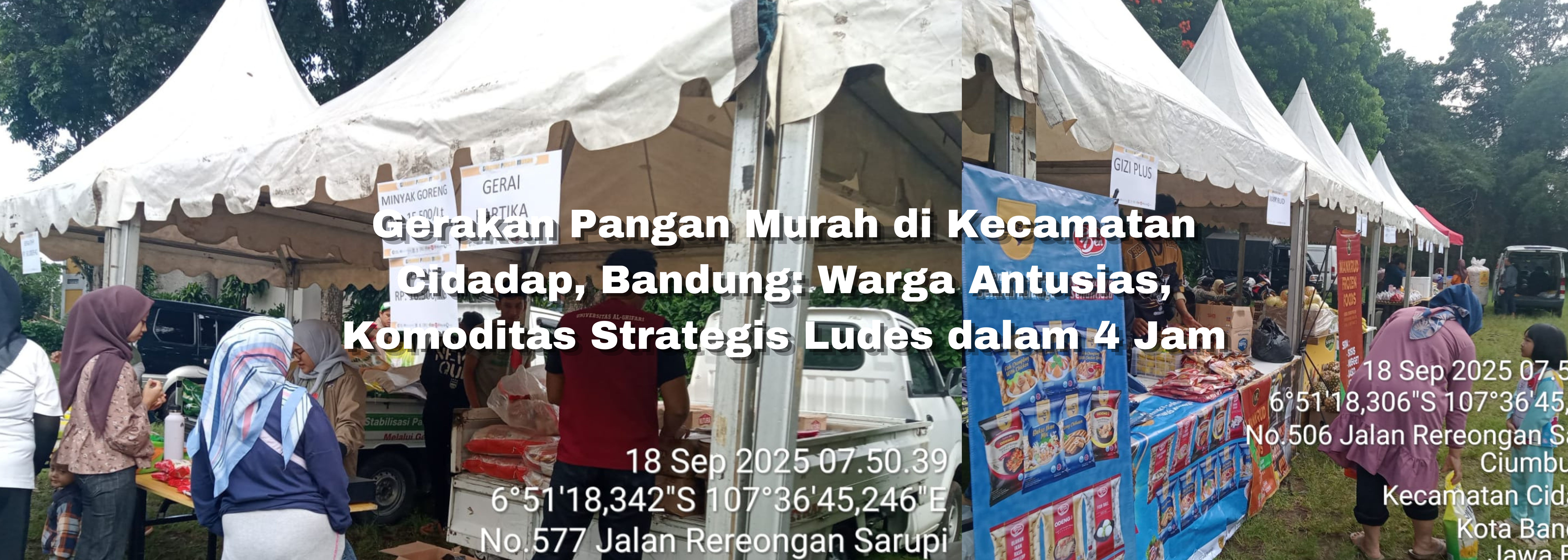Gerakan Pangan Murah di Kecamatan Cidadap, Bandung: Warga Antusias, Komoditas Strategis Ludes dalam Empat Jam